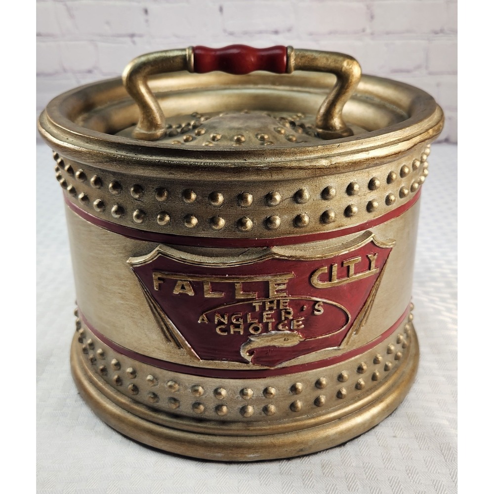 Vintage Falls City Angler's Choice Bait Pail Minnow Bucket Replica Decor
